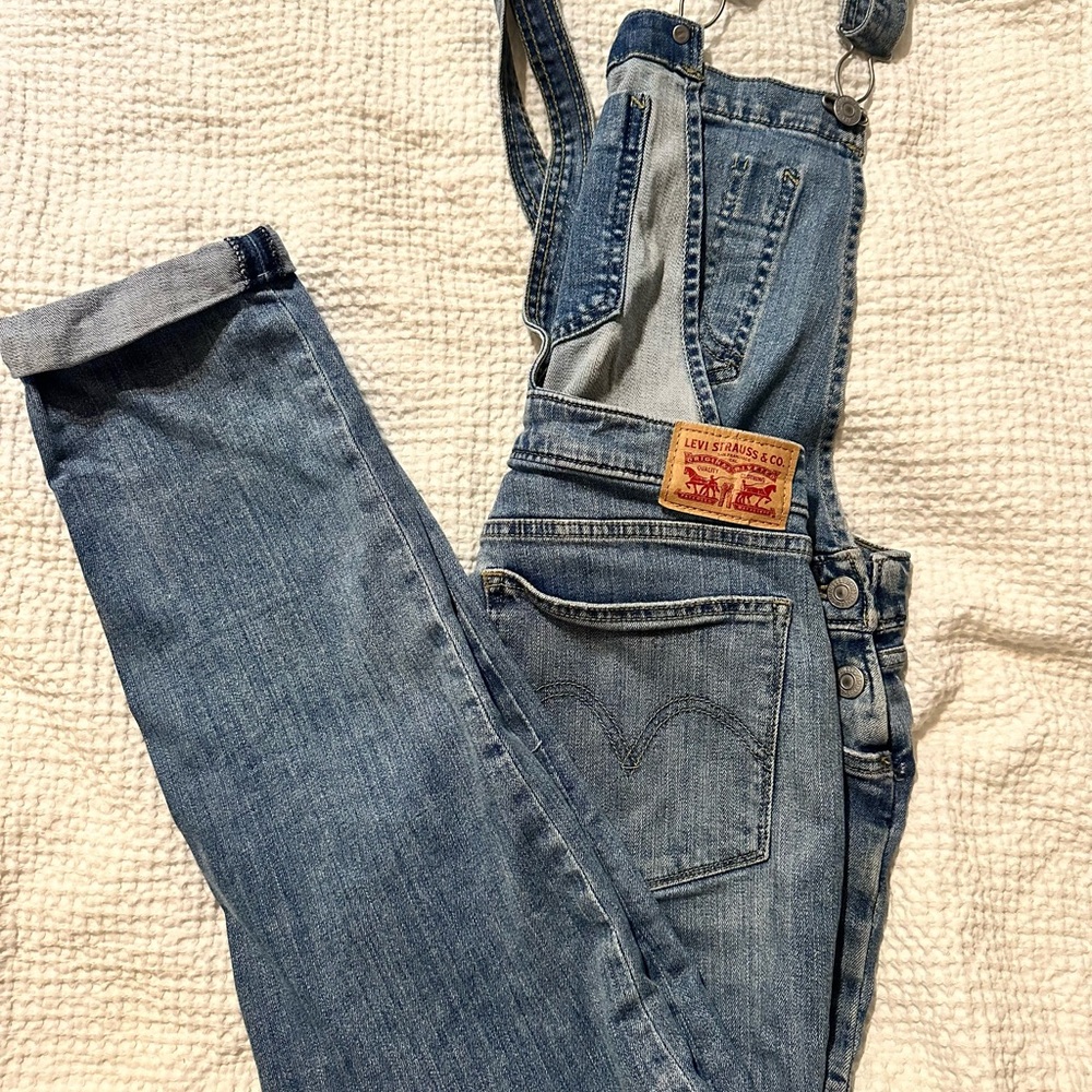 Levi's Blue Denim Overalls Classic Style